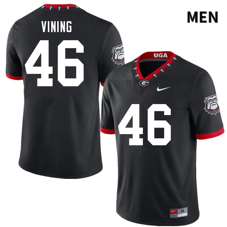 Georgia Bulldogs Men's George Vining #46 Black Mascot 100th Anniversary Stitched College UGA Football Jersey 23ZR017IV